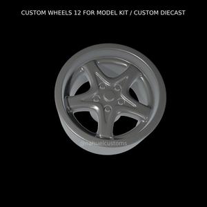 CUSTOM WHEELS 12 FOR MODEL KIT / CUSTOM DIECAST