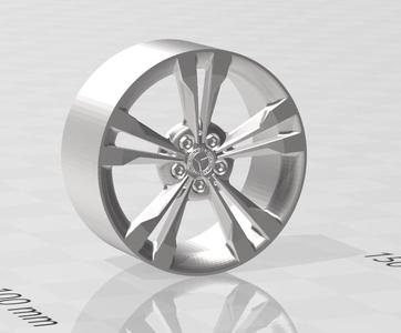 Mercedes 5 Twin Spoke oem wheels for scale model 1/18 1/24 etc.