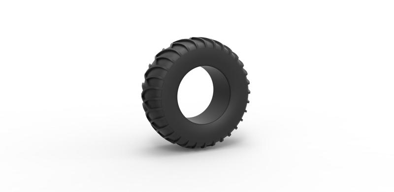 Diecast tire for sand and snow Scale 1:25