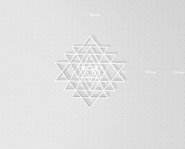 Sri Yantra Symbol, Sacred Geometry Symbol, Wall Art Stencil