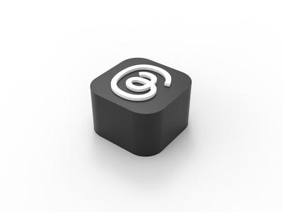 Threads app logo design tabletop decor (2 colour print)