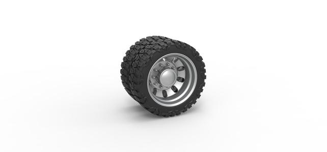Diecast Rear semi wheel for pickup Version 21 Scale 1:25