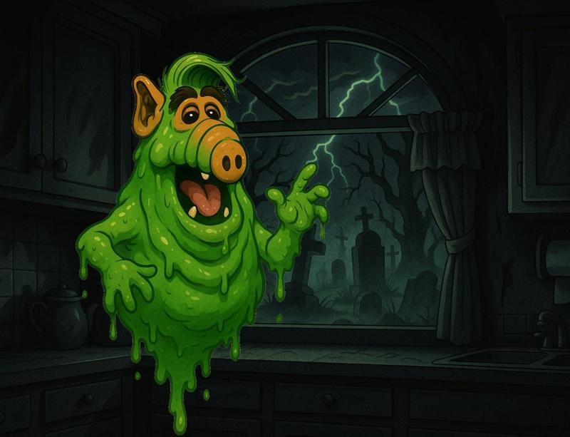 Alfer (Alf/Slimer Ghostbusters Mashup)