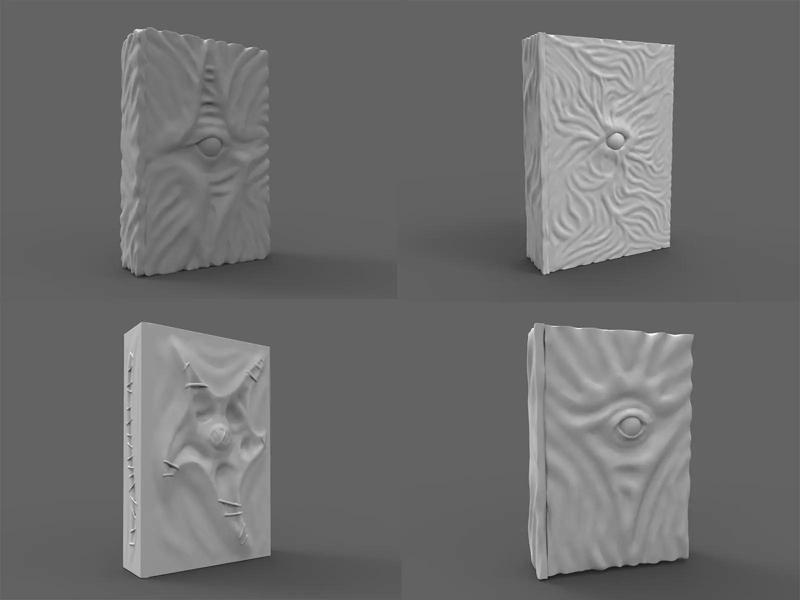 Necronomicon book with eye 3D Model Collection