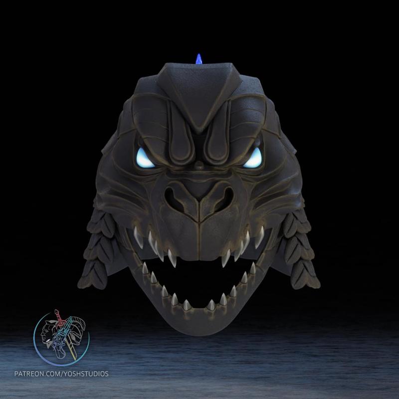 Godzilla Helmet 3D Printer File STL