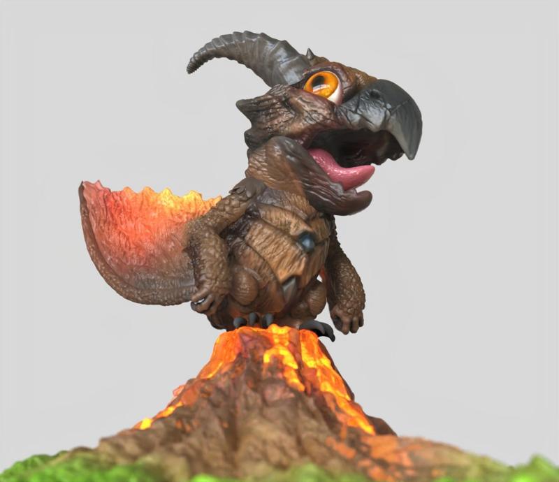 Rodan -CHIBI VERSION -MONSTERVERSE DIORAMA - FANART- TOKUSATSU CARICATURE -3D PRINT MODEL