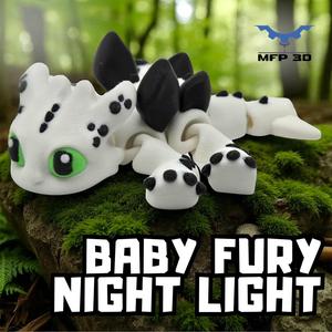 ARTICULATED BABY NIGHTLIGHT FURY - TOOTHLESS - MFP3D -NO SUPPORT - PRINT IN PLACE - SENSORY TOY - FIDGET