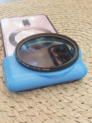 Lens filter holder for phones