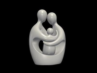 Abstract Family Embrace Sculpture