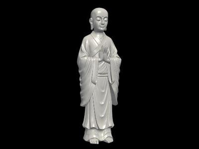 Praying Monk Serenity Statue