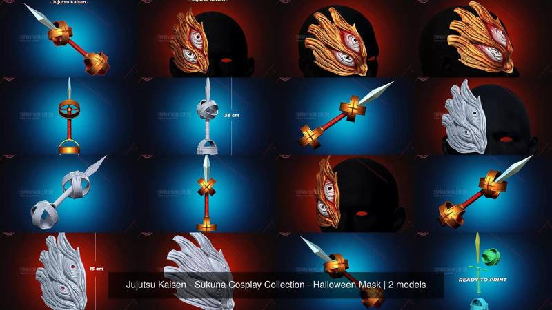 Jujutsu Kaisen - Sukuna Cosplay Collection - Halloween Mask