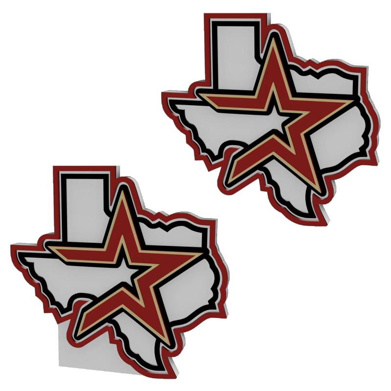 3D MULTICOLOR LOGO/SIGN - Maroon Texas x Astros