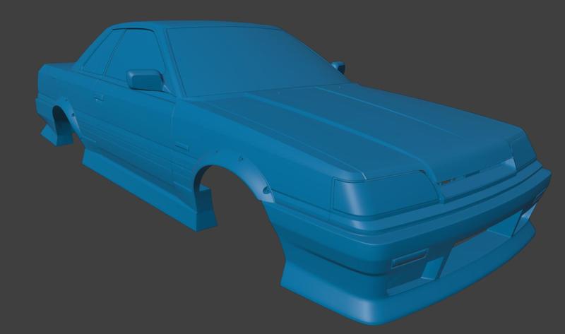 RC CAR 1987 NISSAN SKYLINE GTS-R 1/10 3D PRINT STL