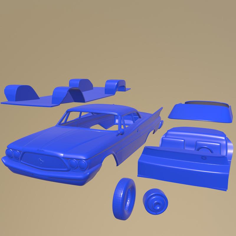 Chrysler Saratoga hardtop coupe 1960 PRINTABLE CAR IN SEPARATE PARTS