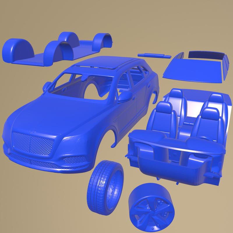 Bentley Bentayga 2016 PRINTABLE CAR IN SEPARATE PARTS