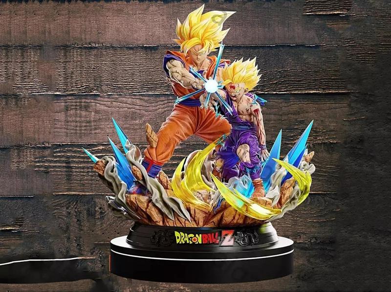 Goku and Gohan Father and Son Kamehameha 3D Model Ready to Print