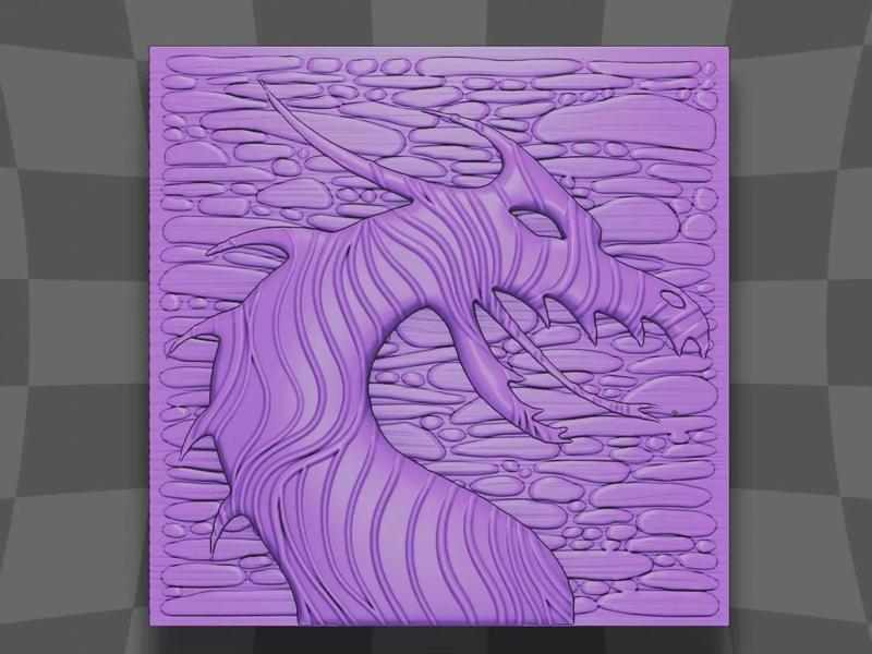 The dragon design for CNC or printing