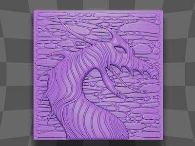 The dragon design for CNC or printing