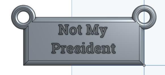 Not My President Hanging Sign