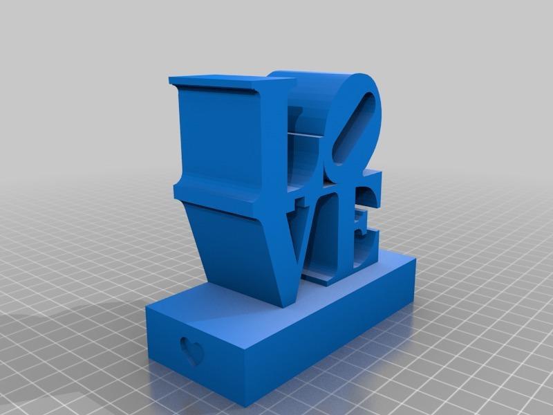 Love Sculpture Remixd with OpenScad