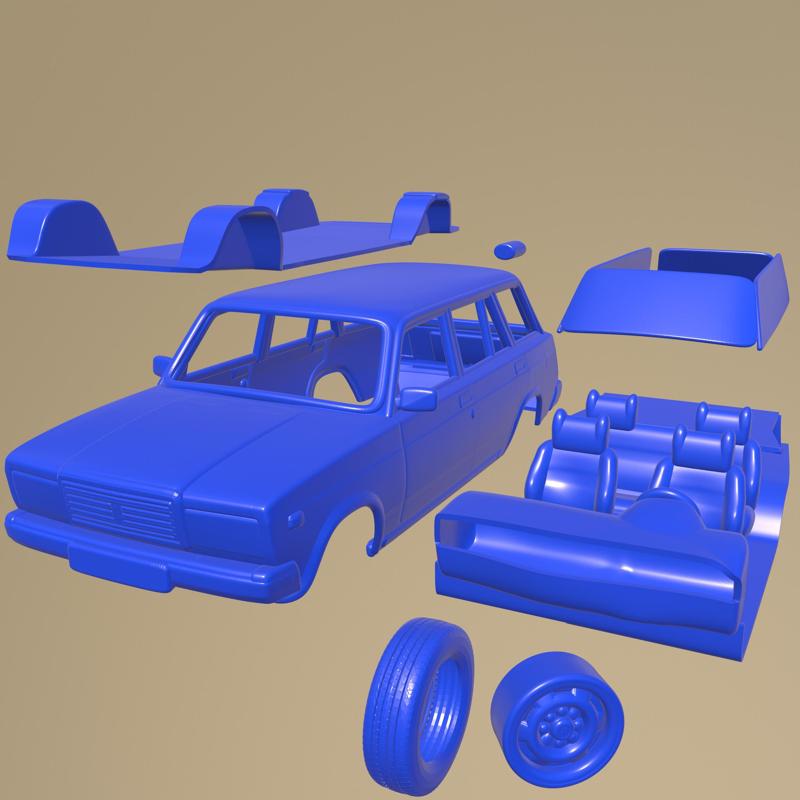VAZ Zhiguli 21041 2006 PRINTABLE CAR IN SEPARATE PARTS