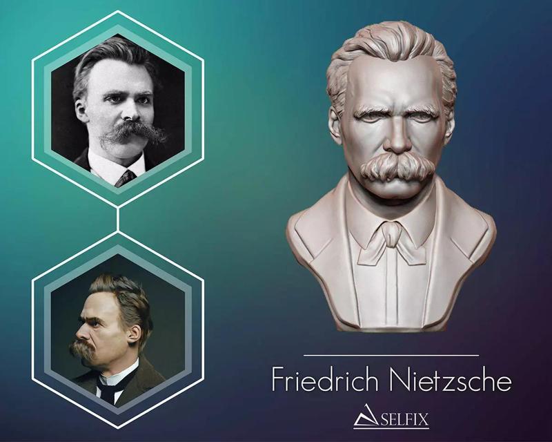 Friedrich Nietzsche 3D printable sculpture