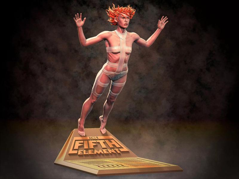 Leeloo woman jumping on platform