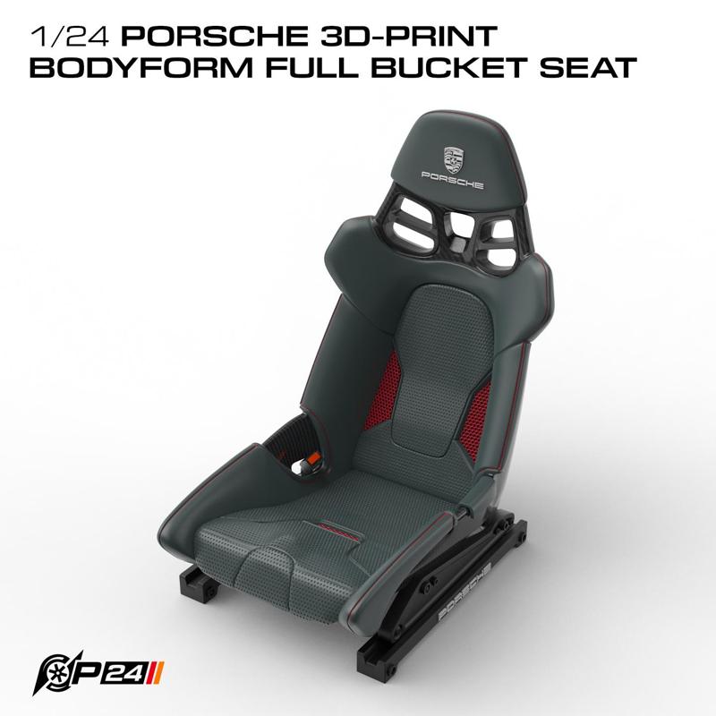 1/24 Porsche 3D-print Bodyform Full Bucket seat