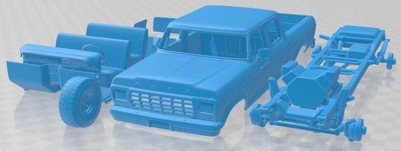 Ford F Crewcab 1978 Printable Car