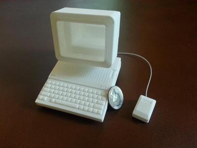 Apple IIc - 1:4 scale - flat