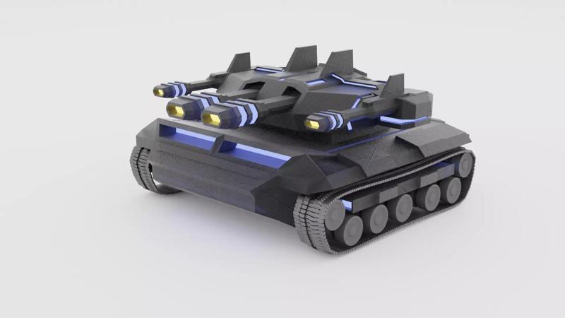 CYBER TANK low poly