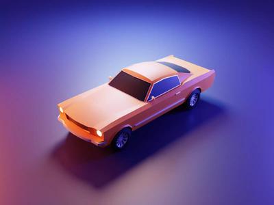 Lowpoly Mustang Car