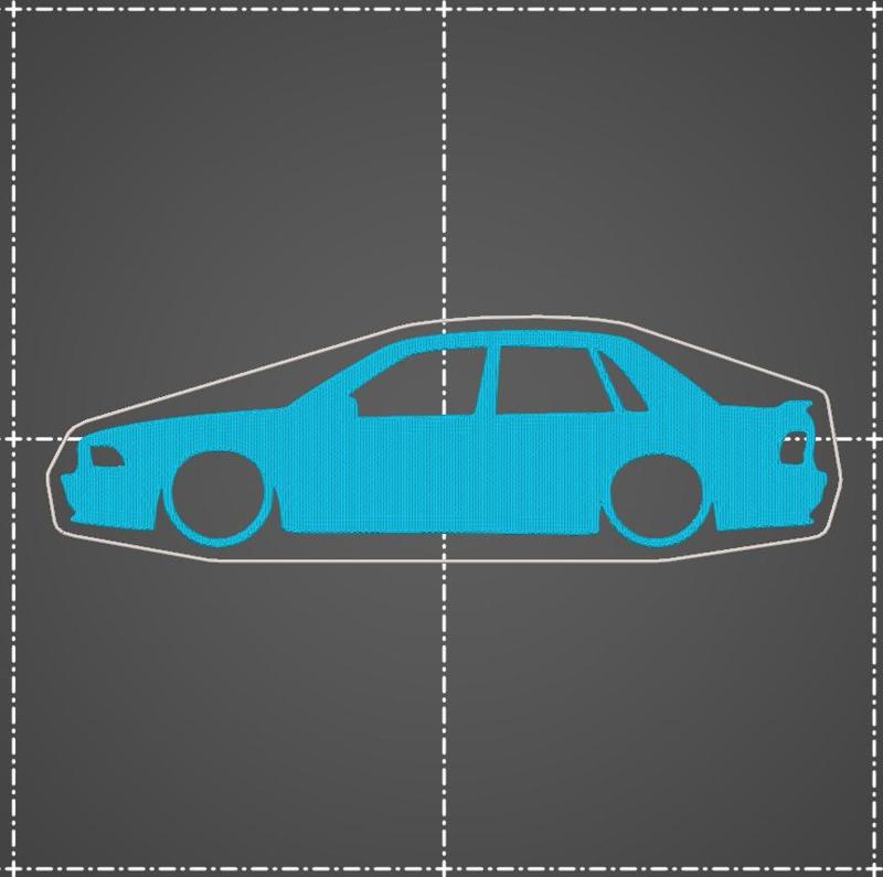 Mitsubishi Galant VR4 Turbo 1988-1992 with wing Key Silhouette