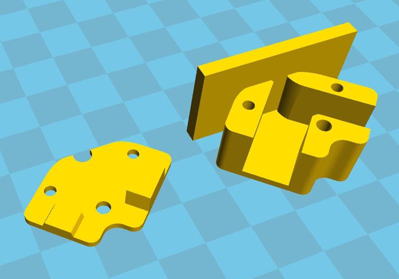 Modified FrSky X8R receiver antenna holder with bigger base for direct mount on the frame.