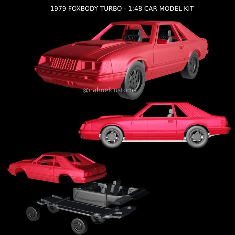 1979 FOXBODY TURBO - 1:48 CAR MODEL KIT