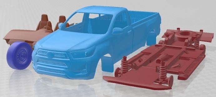Toyota Hilux Regular Cab 2021 Printable Car