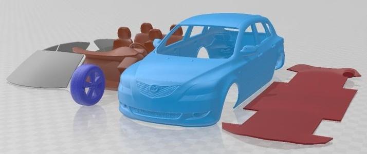 Mazda 3 Hatchback 2003 Printable Car