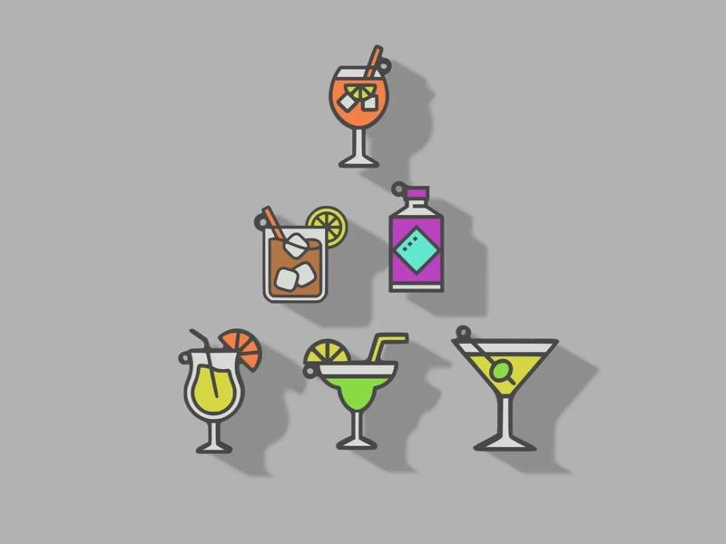 Cocktails Keychain Pack