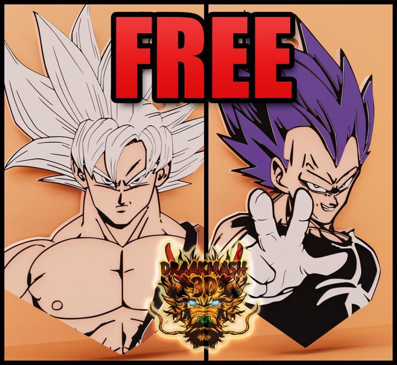 GOKU UI & VEGETA UE KEYCHAIN | GIFT FREE