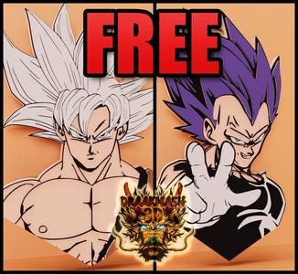GOKU UI & VEGETA UE KEYCHAIN | GIFT FREE