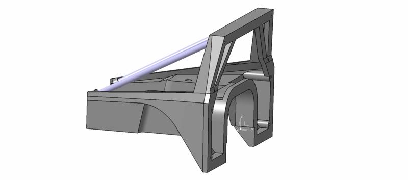 SCX10 2 rear cage for Hilux / Trail honcho