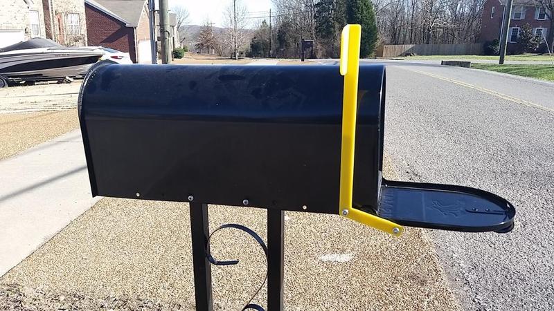 Pergo Yellow Mailbox Flag Mail Arrived