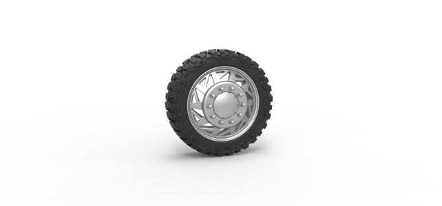 Diecast Front semi wheel for pickup Version 14 Scale 1:25