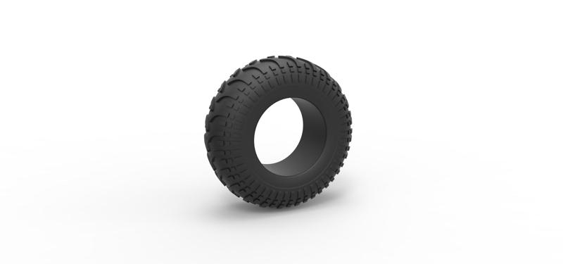 Diecast low pressure tire 9 Scale 1:25