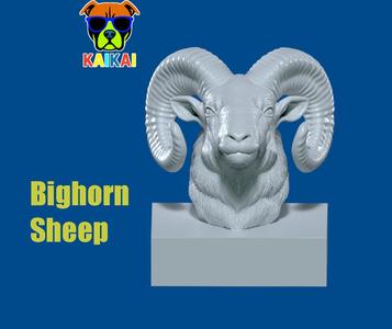 Bighorn sheep head model - 3D print