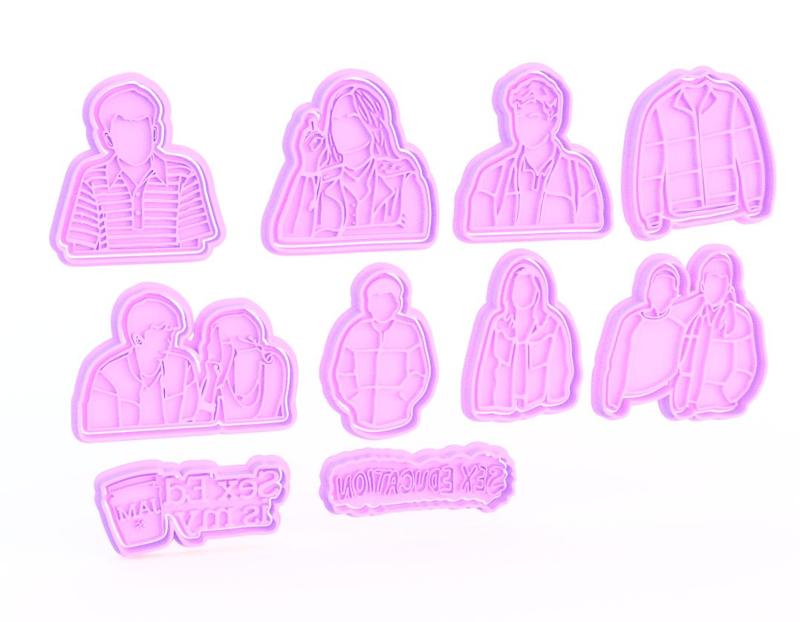 Sex Education TV series cookie cutter set of 10