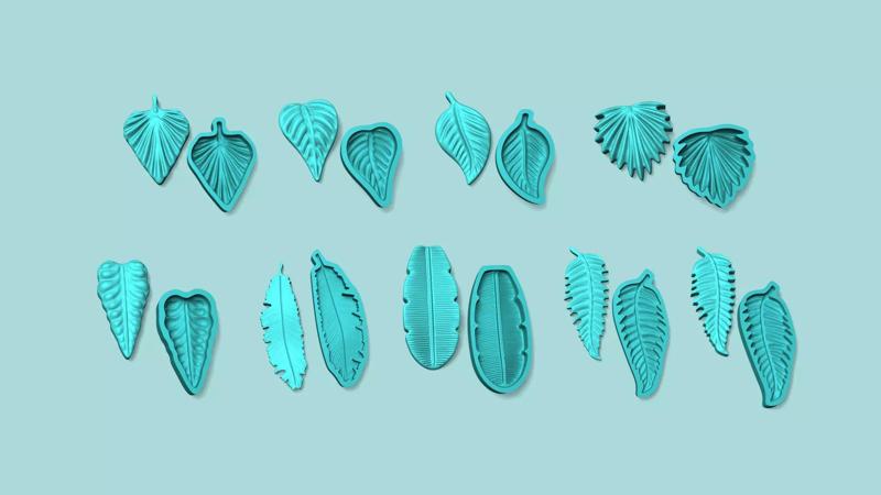 09 Tropical Leaf Collection - Silicone Mold Maker - Template