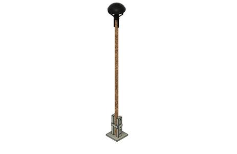 GDR mast light, track lighting G gauge garden railroad