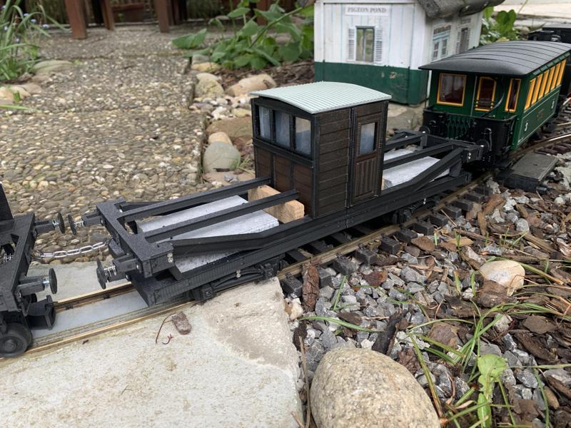 Track G/IIm Buffer wagon Brake wagon for roller blocks