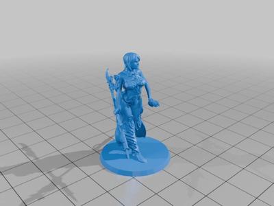 Female Paladin warrior with spear